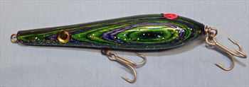 Fishing Lure - 7"  - Blue / Green Hardwoods - Only $21.99 - Lure #101